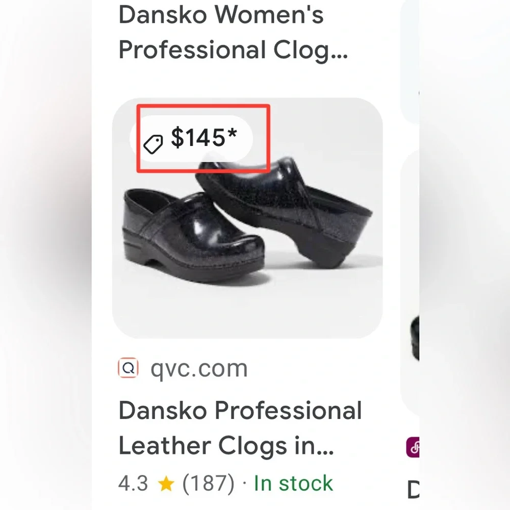 Dansko clogs black with sparkles leather professional womens size 8.5 EU 39 - Picture 2 of 13